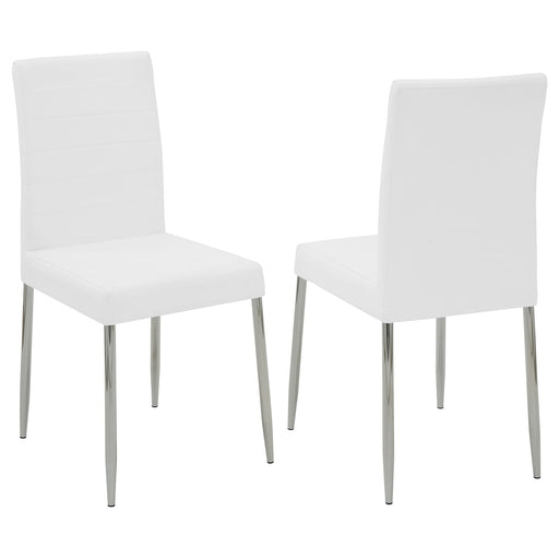 Vance White and Chrome Dining Chair image