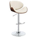 G130505 Contemporary Cream Adjustable Height Bar Stool image