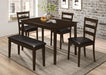 Taraval Cappuccino Five Piece Dining Set With Bench image