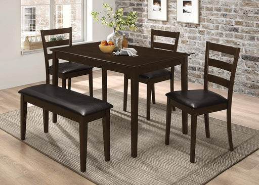 Taraval Cappuccino Five Piece Dining Set With Bench image