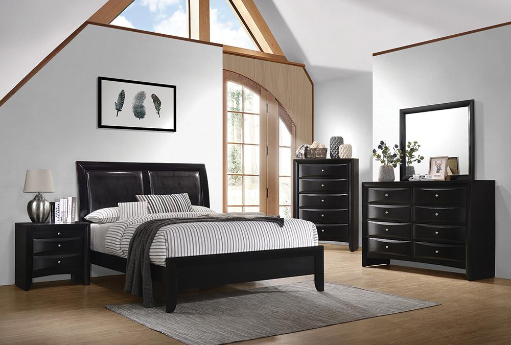 Briana Black California King Five Piece Bedroom Set image