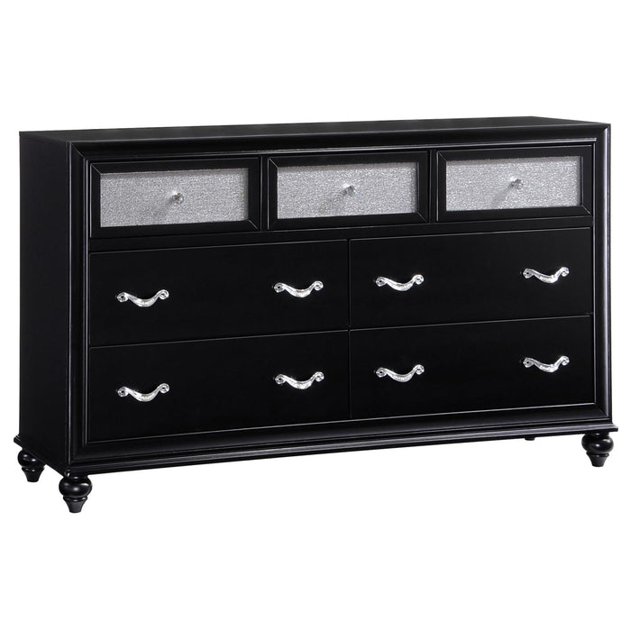 Barzini Seven Drawer Dresser With Metallic Drawer Front image