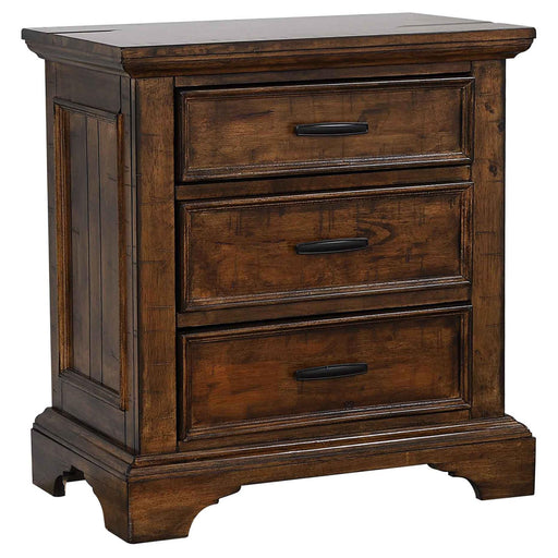 Elk Grove Rustic Three Drawer Nightstand image