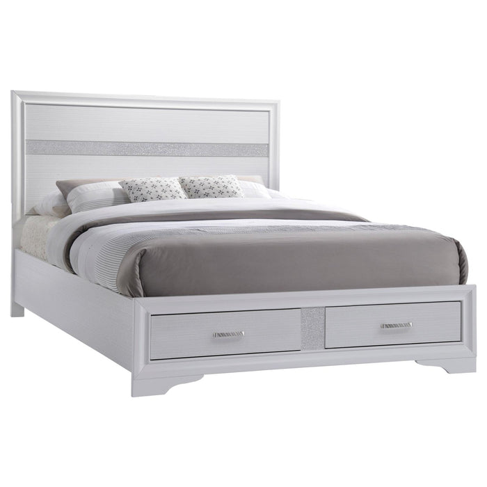 Miranda Contemporary White Eastern King Storage Bed image