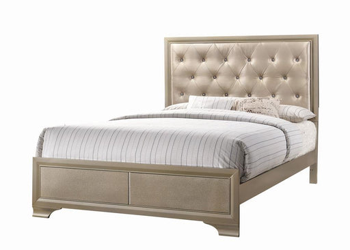 Beaumont Transitional Champagne Eastern King Bed image