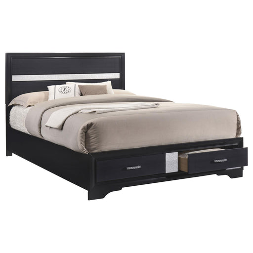 Miranda Contemporary Black Queen Bed image