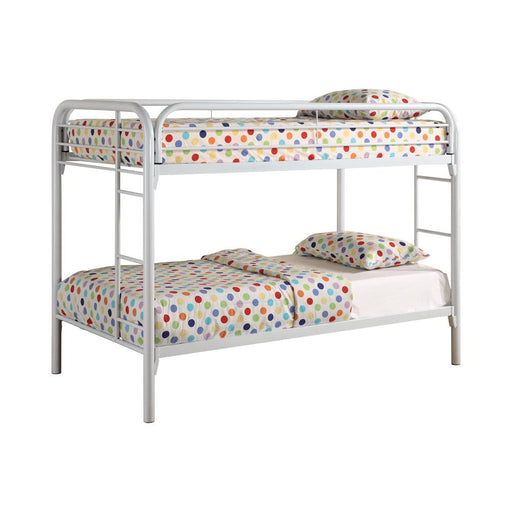 G2256 Contemporary White Twin Metal Bunk Bed image