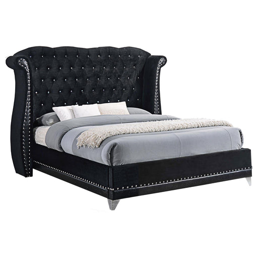 Barzini Black Upholstered King Bed image