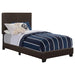 Dorian Brown Faux Leather Upholstered Twin Bed image