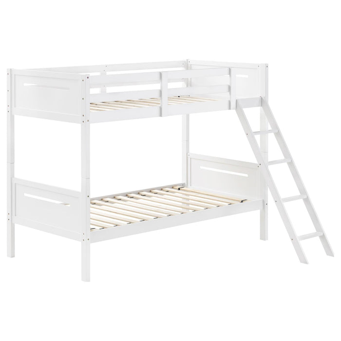 405051WHT TWIN/TWIN BUNK BED image