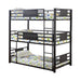 G460394 Casual Black Twin Triple Bunk Bed image