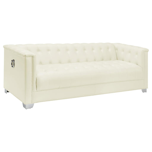 Chaviano Contemporary White Sofa image