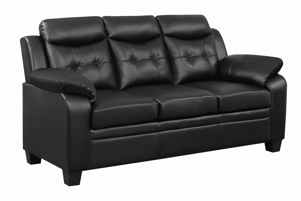 Finley Casual Black Padded Sofa image