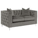 Phoebe Tufted Tuxedo Arms Loveseat Urban Bronze image