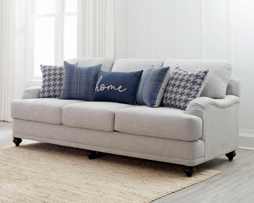 Gwen Recessed Arms Sofa Light Grey image