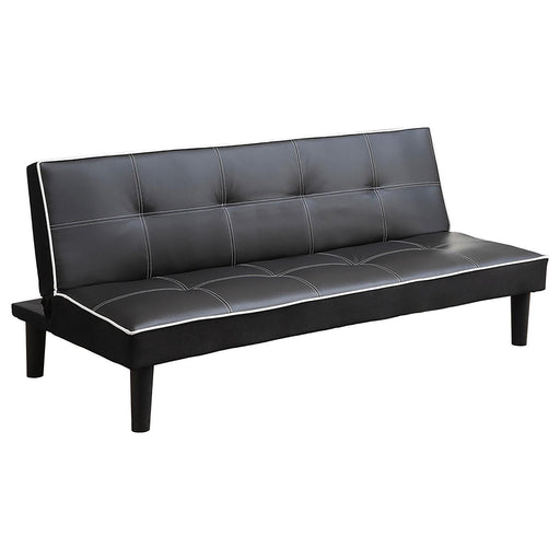 G550044 Contemporary Black Faux Leather Sofa Bed image