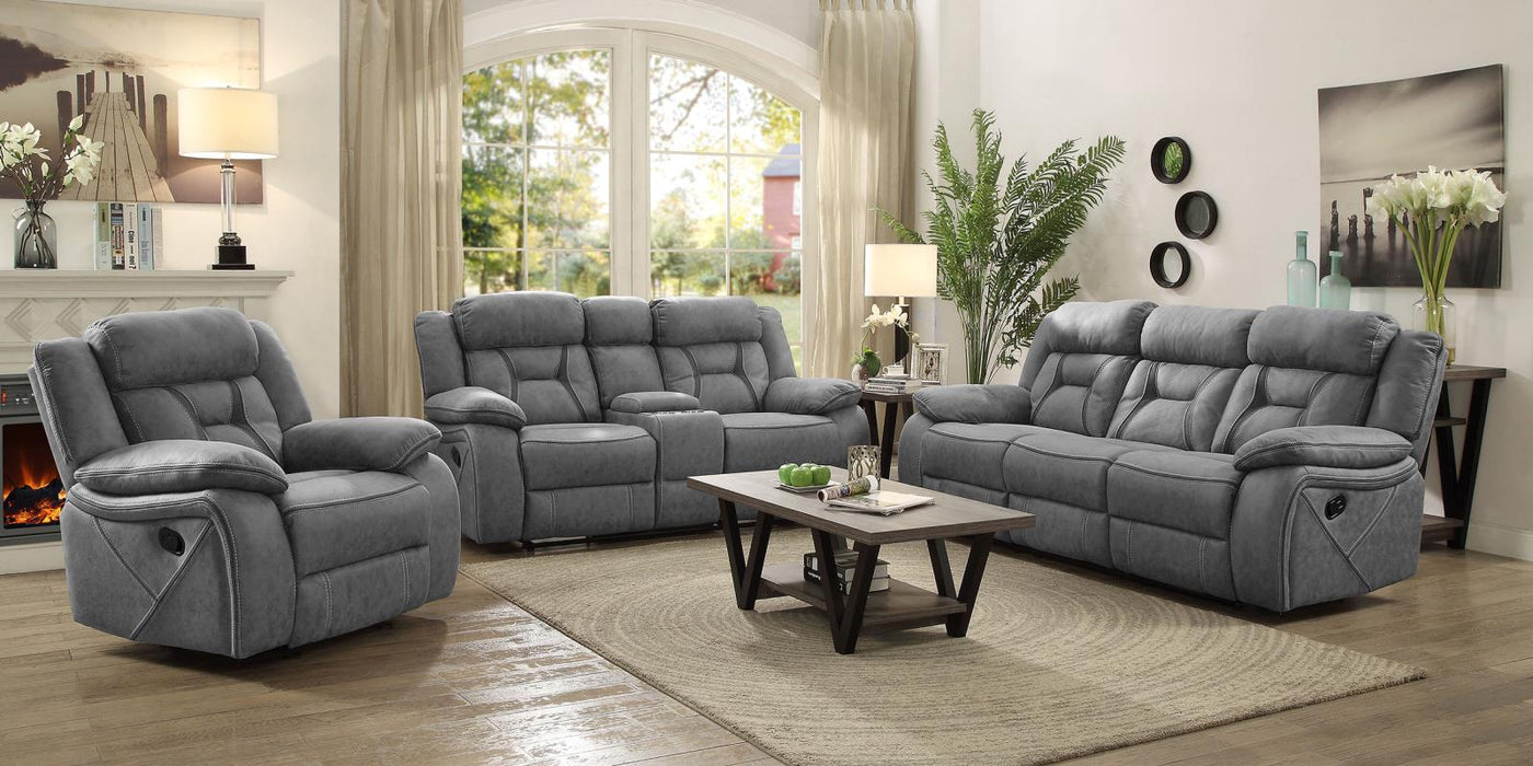 Houston Casual Stone Reclining Three Piece Living Room Set image