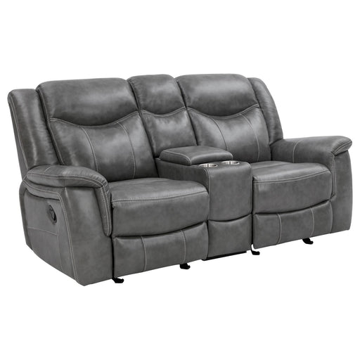 Conrad Transitional Grey Motion Loveseat image