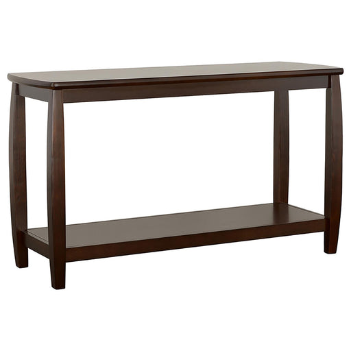 Wood Top Espresso Sofa Table image