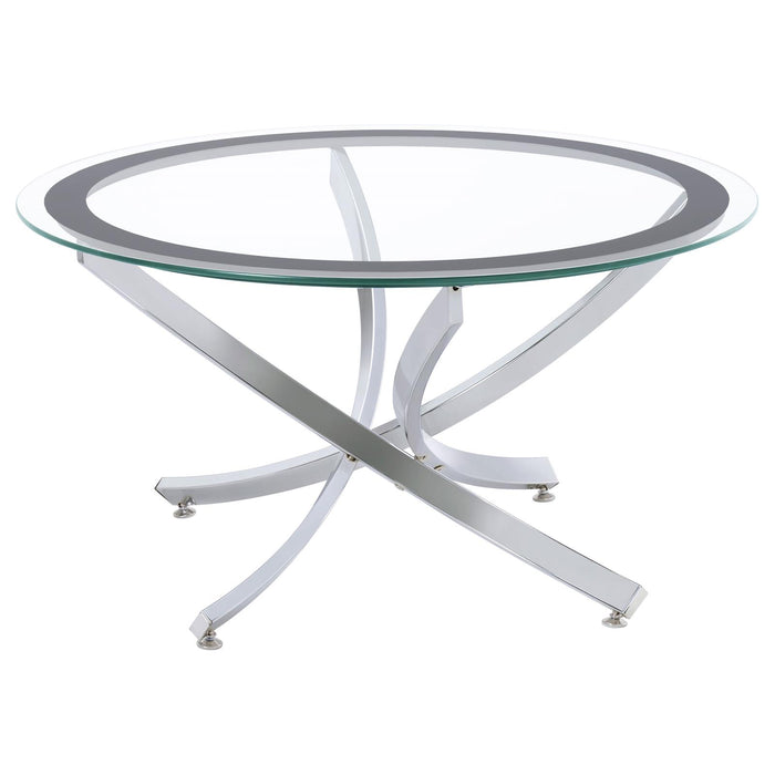 Glass Top Chrome Coffee Table image