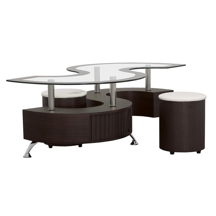 Delange Motion White Coffee Table image