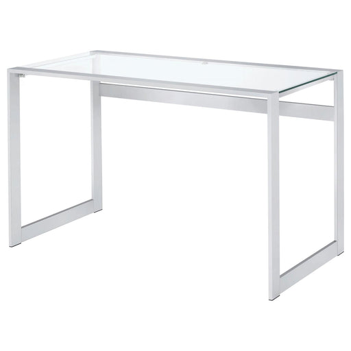 G800746 Contemporary Chrome and Glass Top Writing Desk image