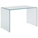 G801581 Contemporary Clear Glass Writing Desk image