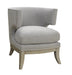 Transitional Grey Exposed Wood Accent Chair image