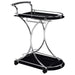 Chrome and Black Serving Cart image