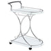 G910002 Contemporary Chrome Serving Cart image