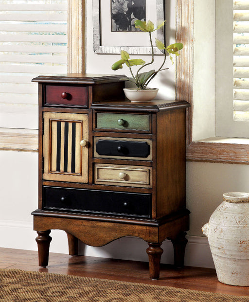 NECHE Multi/Antique Walnut Accent Chest image