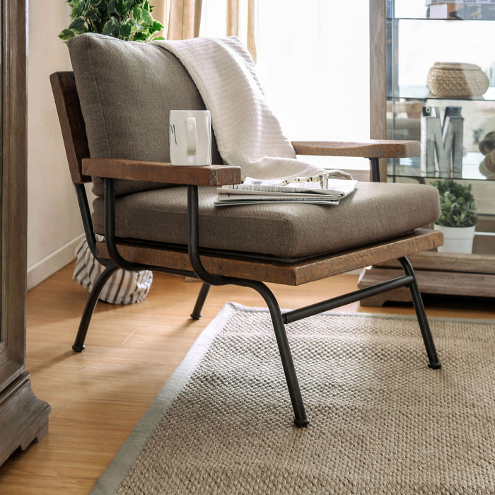 Santiago Light Brown/Dark Oak Accent Chair image