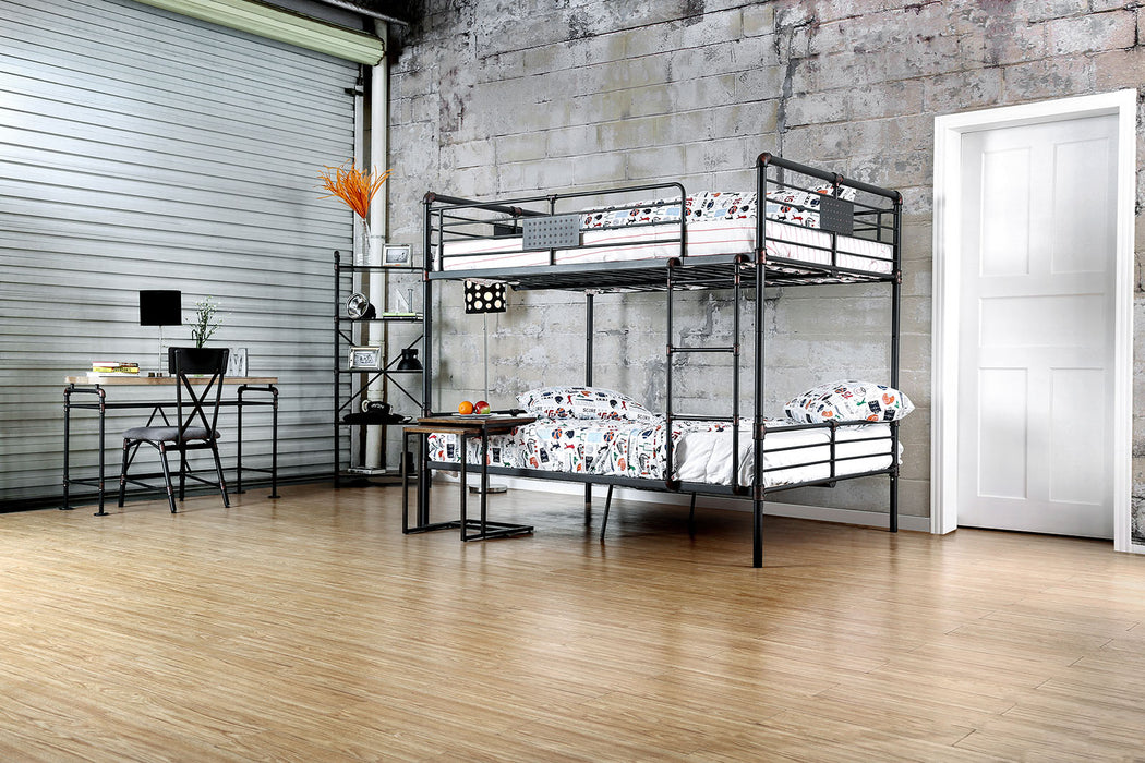 Olga I Antique Black Full/Full Bunk Bed image