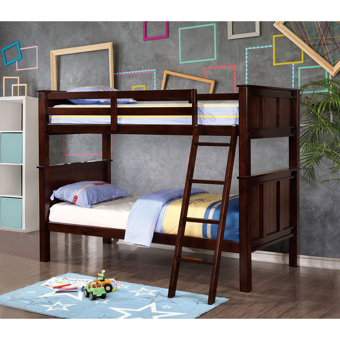 GRACIE Dark Walnut Twin/Twin Bunk Bed image