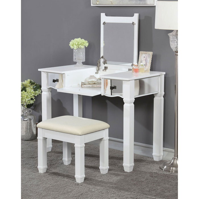 Jaylynn White Vanity w/ Stool image