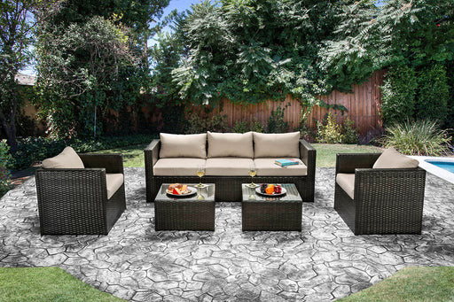 OLINA Beige/Espresso 5 Pc. Patio Set image