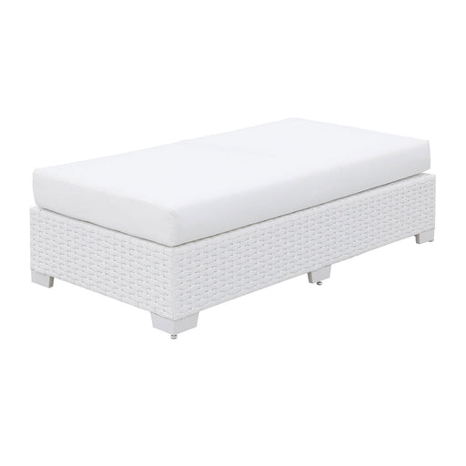 Somani White Wicker/White Cushion Coffee Table image