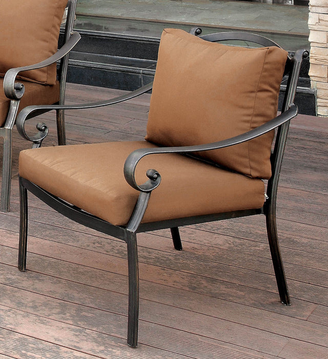 BONQUESHA I Brown/Distressed Black Arm Chair image