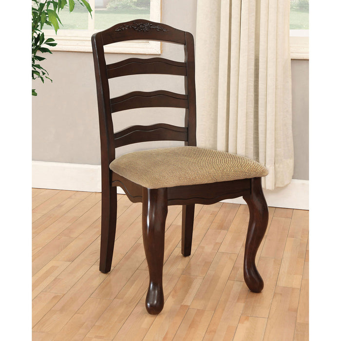 Townsville Dark Walnut/Tan Side Chair (2/CTN) image