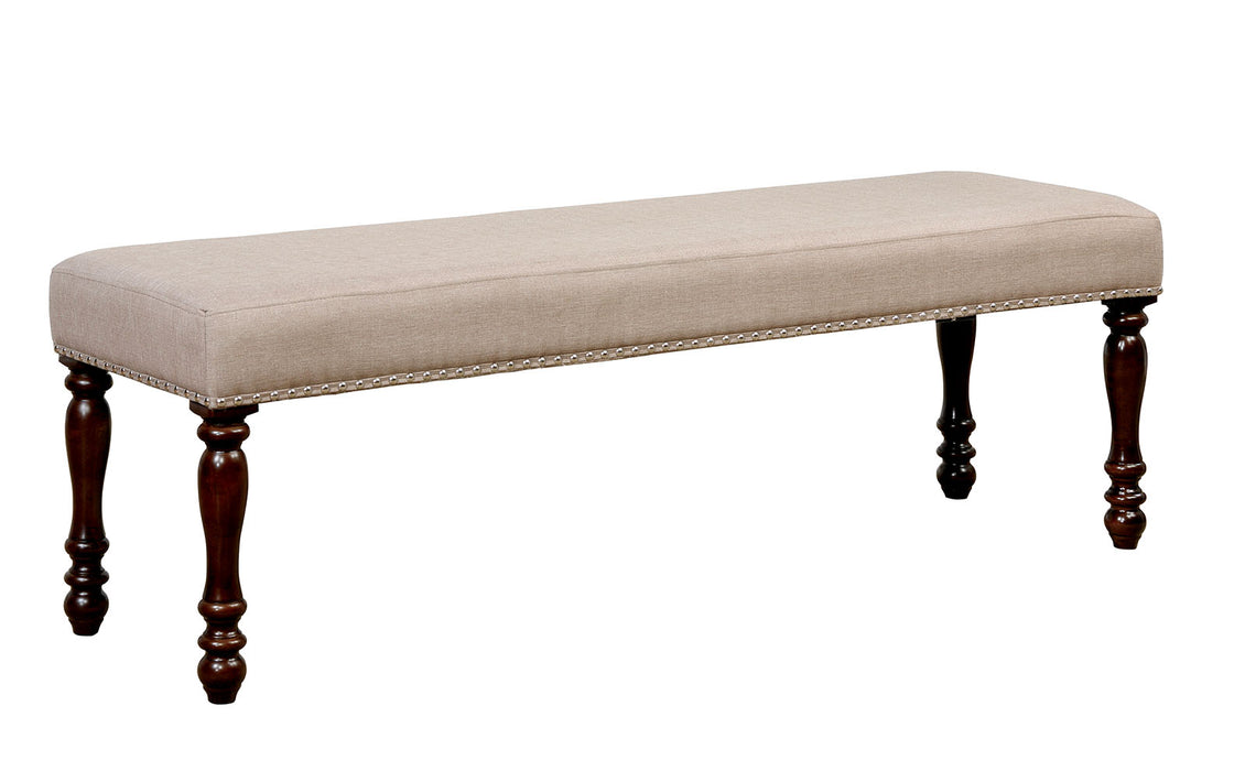 HOLCROFT Antique Cherry/Beige Bench image