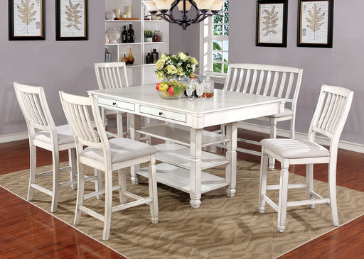 Kaliyah Antique White 7 Pc. Dining Table Set image