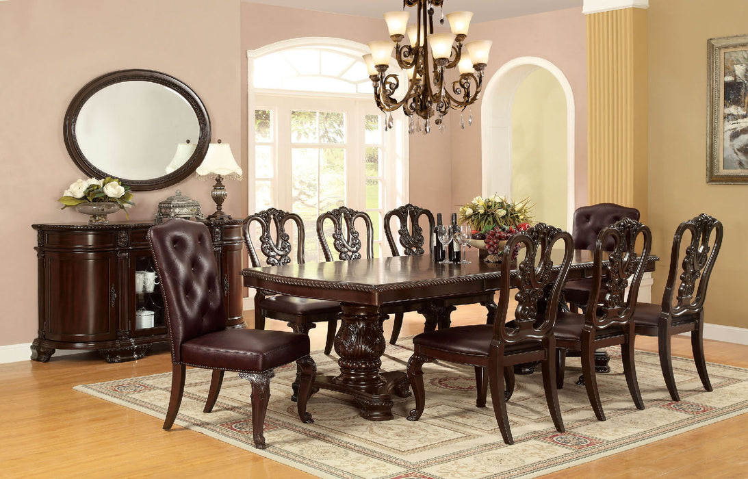 Bellagio Brown Cherry Dining Table w/ 2 Leaves image