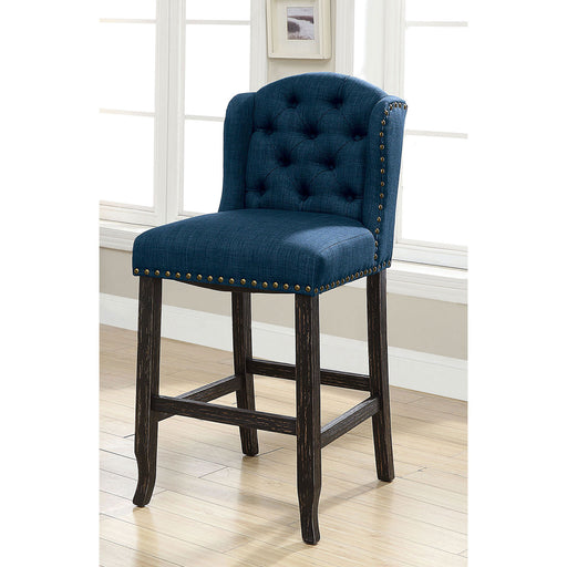 SANIA Antique Black Bar Ht. Wingback Chair (2/CTN) image