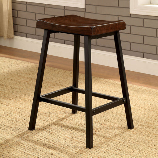 Lainey Medium Weathered Oak/Black Counter Ht. Stool (2/CTN) image