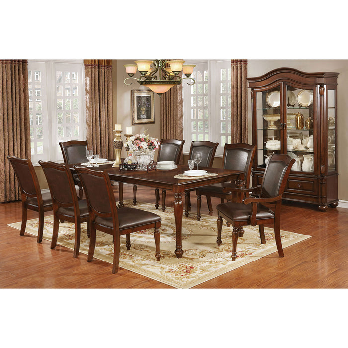 Sylvana Brown Cherry 9 Pc. Dining Table Set (2AC+6SC) image