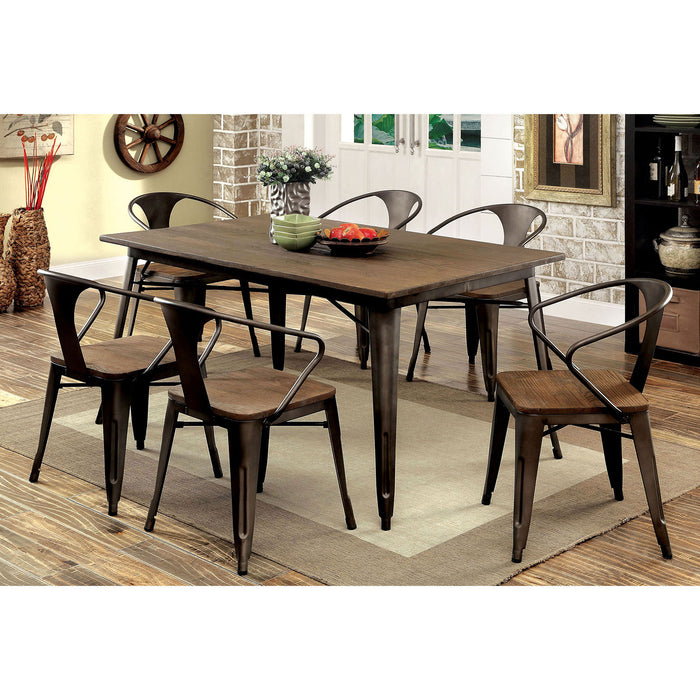 COOPER I Natural Elm, Dark Bronze 5 Pc. Dining Table Set image