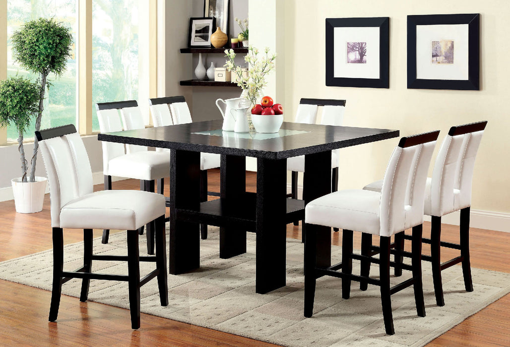 LUMINAR II Black/Beige 5 Pc.Counter Ht. Dining Table Set image