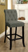 Sania III Gray/Antique Black Bar. Chair, Gray (2/CTN) image