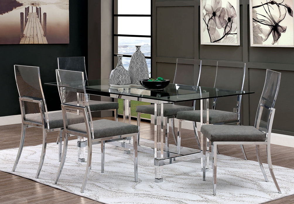 Casper Chrome 7 Pc. Dining Table Set image