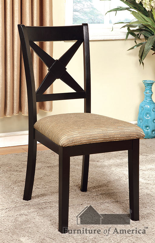 Liberta Black/Beige Side Chair (2/CTN) image